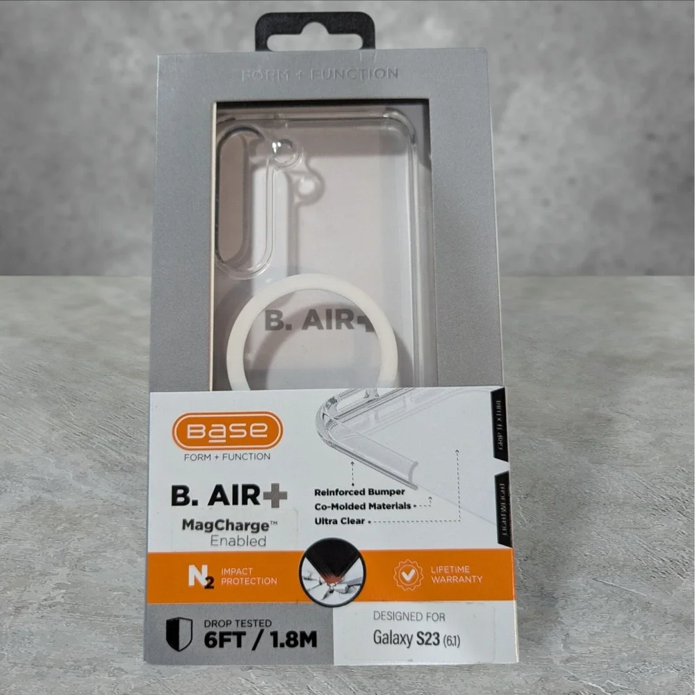 W7. Base B. Air+ Case For Samsung Galaxy S23 In Clear W/MagCharge Enabled